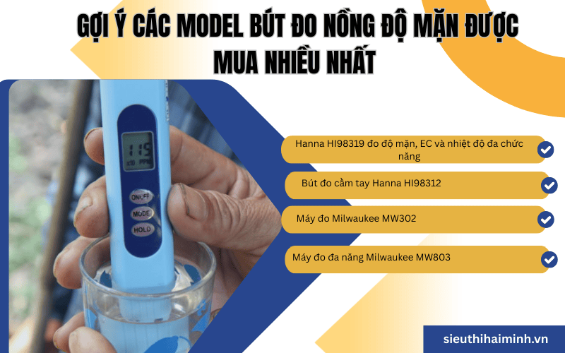 Gợi ý các model bút đo nồng độ mặn được mua nhiều nhất