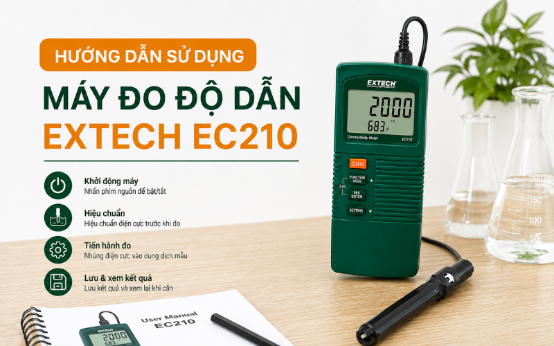 Hướng dẫn sử dụng máy đo độ dẫn EXTECH EC210