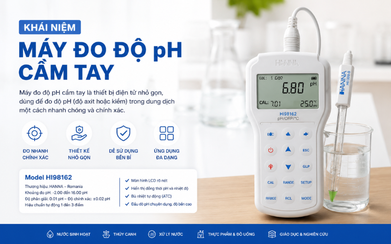 Khái niệm máy đo độ pH cầm tay