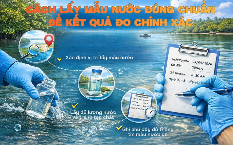 Cách lấy mẫu nước đúng chuẩn để kết quả đo chính xác