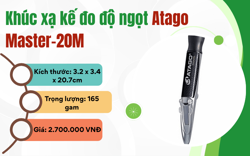Khúc xạ kế đo độ ngọt Atago Master-20M