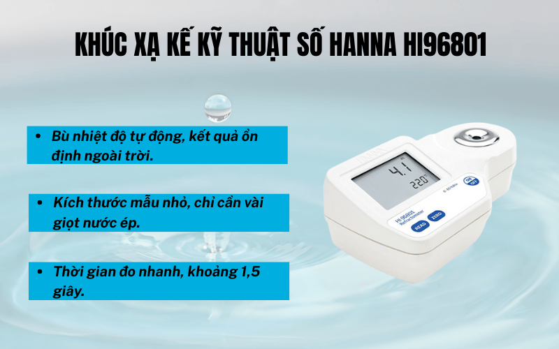 Khúc xạ kế kỹ thuật số Hanna HI96801 