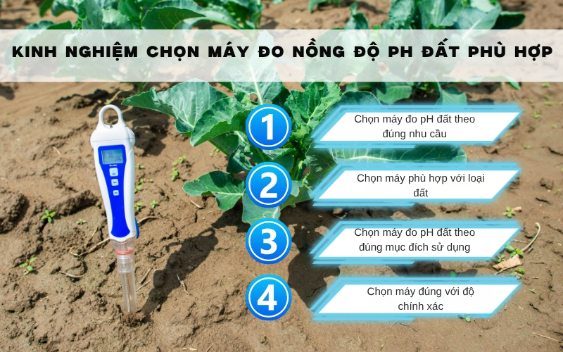 Kinh nghiệm chọn máy đo nồng độ pH đất phù hợp