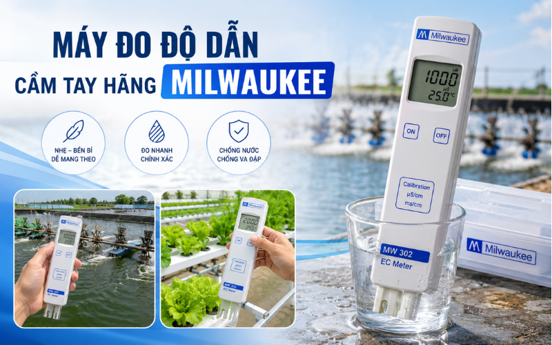 Máy đo độ dẫn cầm tay hãng Milwaukee
