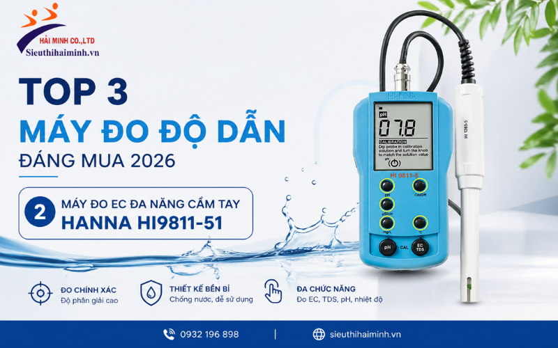 Máy đo EC đa năng cầm tay Hanna HI9811-51