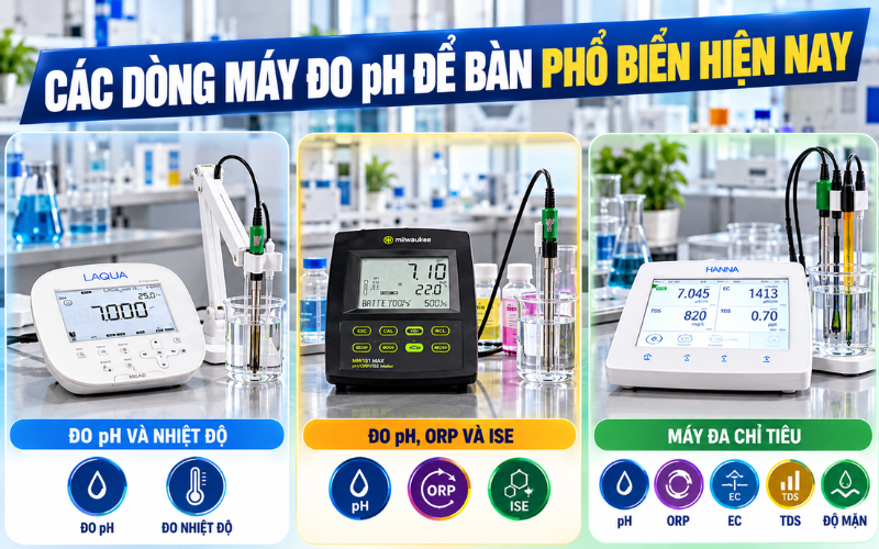 Máy đo pH để bàn đa chỉ tiêu