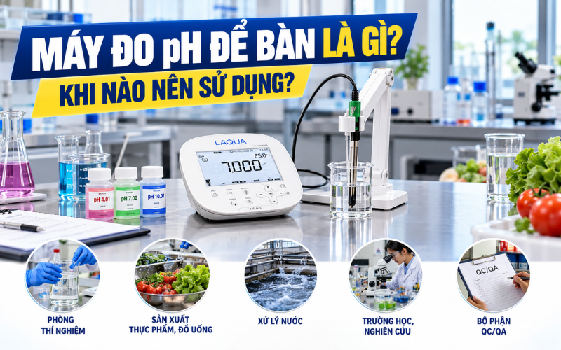 Máy đo pH để bàn là gì? Khi nào nên sử dụng