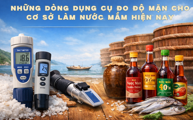 Những dòng dụng cụ đo độ mặn cho cơ sở làm nước mắm hiện nay