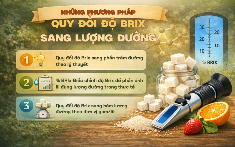 Những phương pháp quy đổi độ Brix sang lượng đường