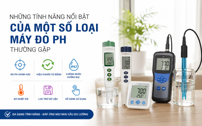 Những tính năng nổi bật của một số loại máy đo ph thường gặp