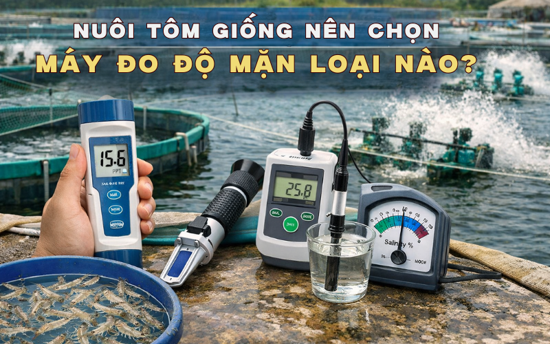 Nuôi Tôm Giống Nên Chọn Máy Đo Độ Mặn Loại Nào?
