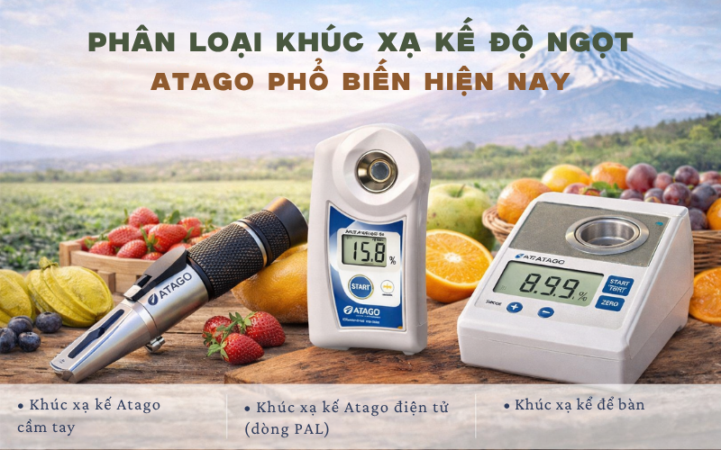  Phân loại khúc xạ kế độ ngọt Atago phổ biến hiện nay