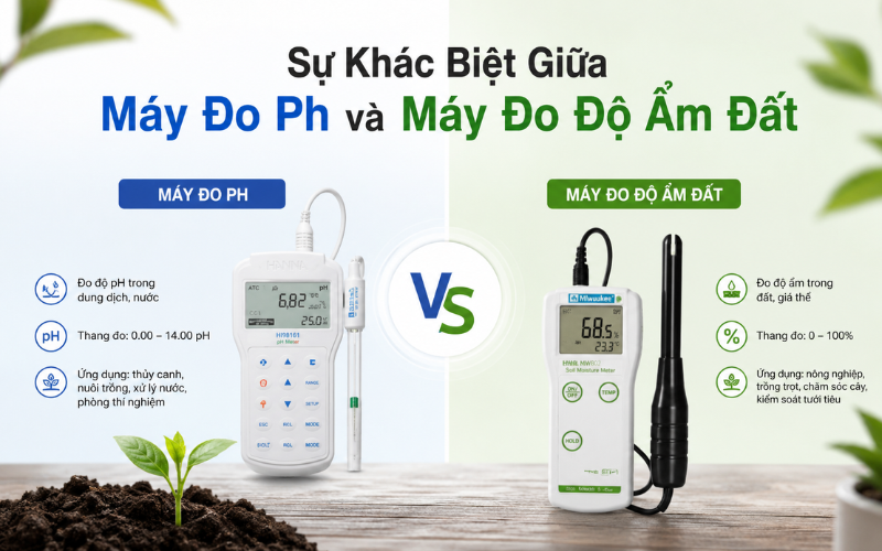 Sự Khác Biệt Giữa Máy Đo Ph Và Máy Đo Độ Ẩm Đất