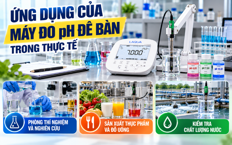 Ứng dụng của máy đo pH để bàn trong thực tế
