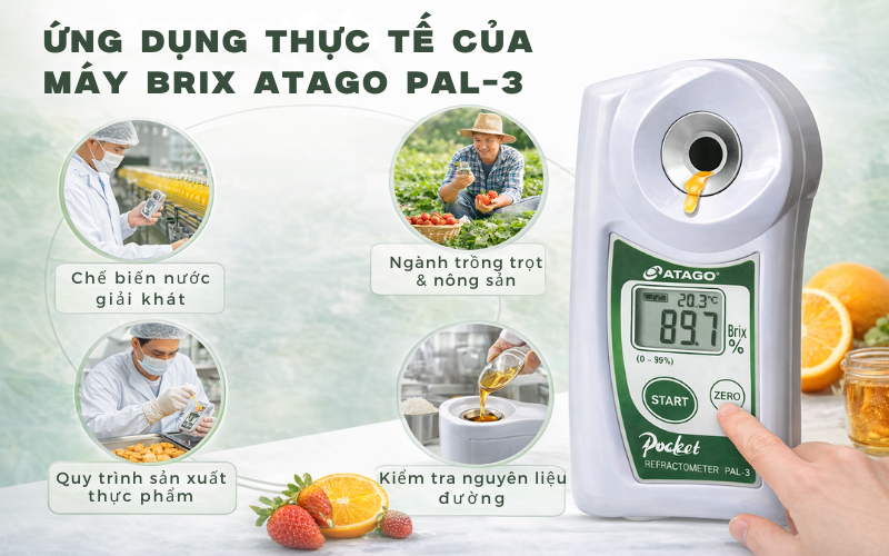 Ứng dụng thực tế của máy Brix Atago PAL-3