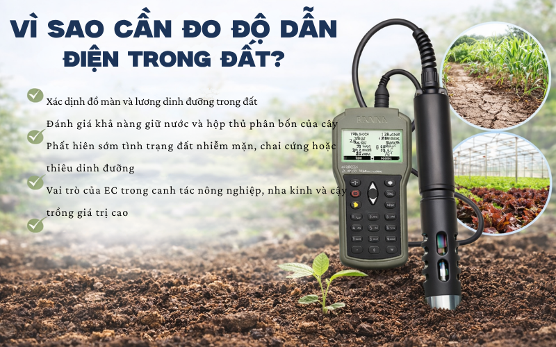 Vì sao cần đo độ dẫn điện trong đất