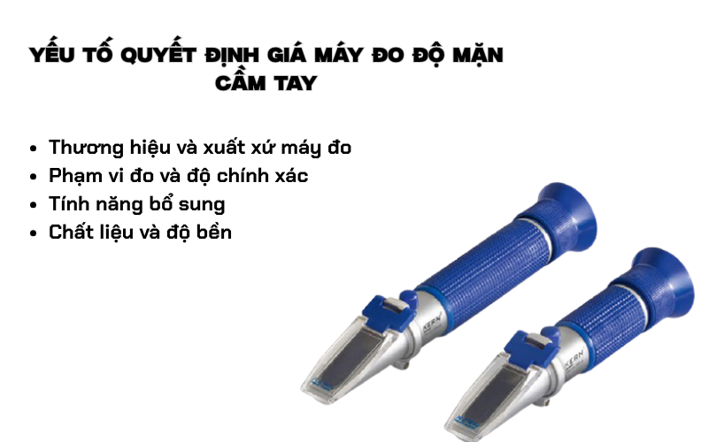 Yếu tố quyết định giá máy đo độ mặn cầm tay
