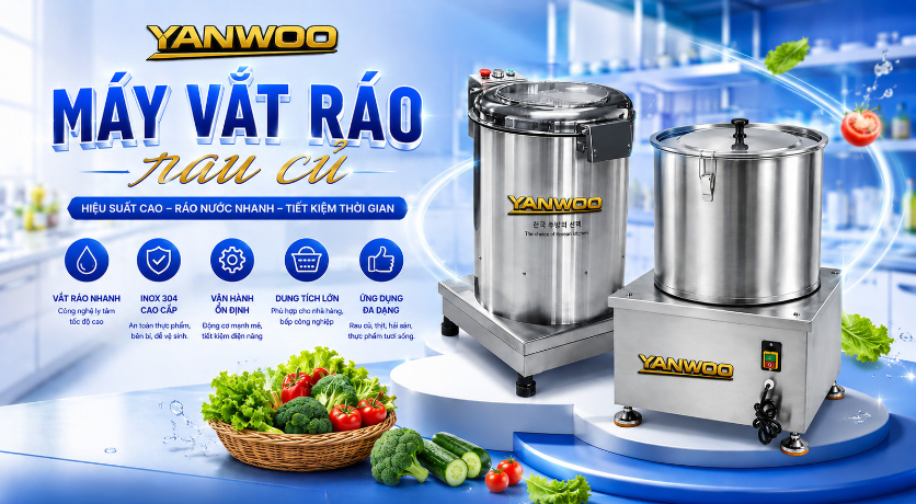 Banner máy vắt ráo rau củ