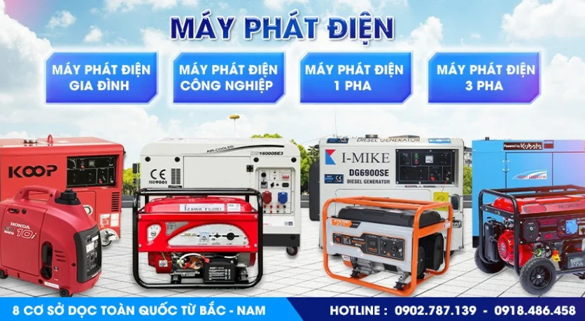 banner máy phát điện