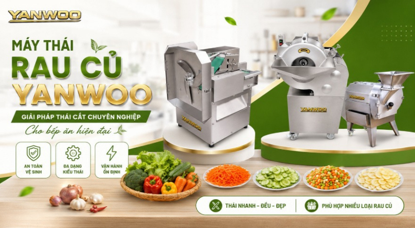 Banner máy thái rau củ