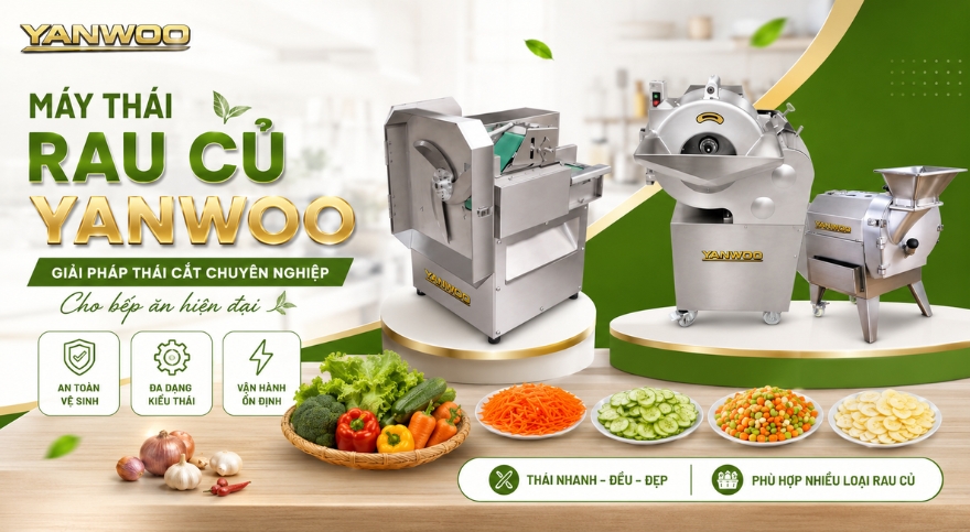 Banner máy thái rau củ