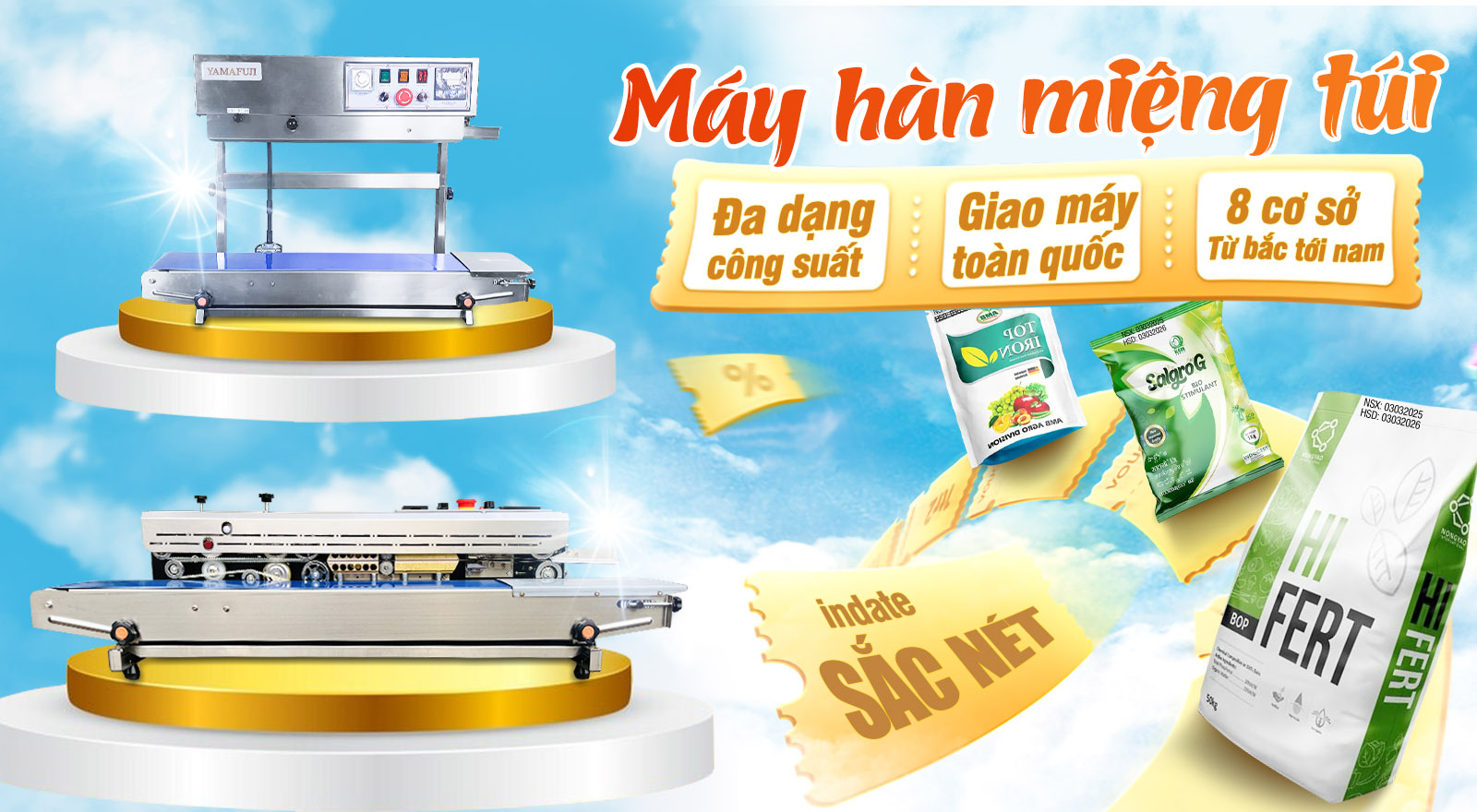 banner máy hàn túi liên tục yamafuji
