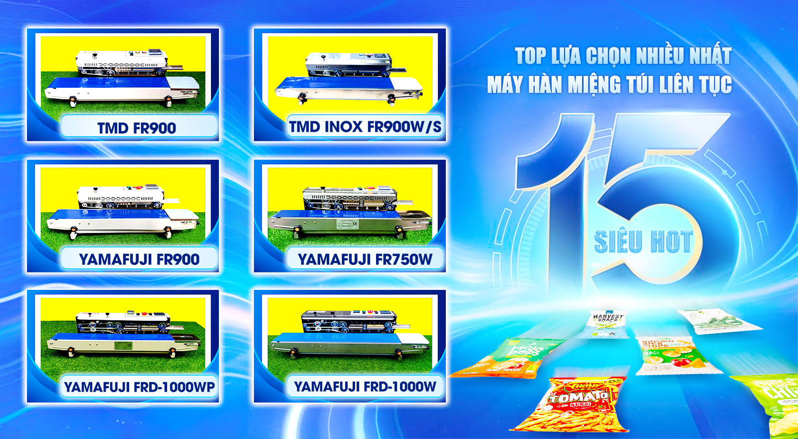 Máy hàn miệng túi yamafuji liên tục tự động