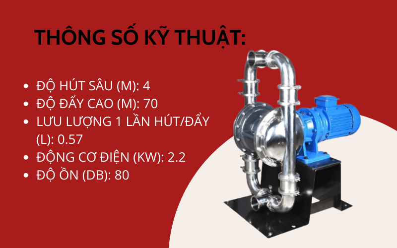 Bơm màng điện thực phẩm GODO DBW3S-40