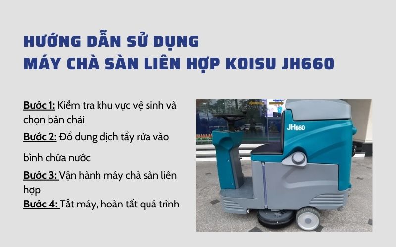 Hướng dẫn sử dụng máy chà sàn liên hợp Koisu JH660