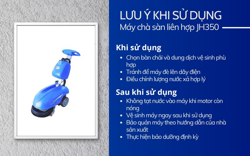 Những lưu ý khi sử dụng máy chà Koisu JH350