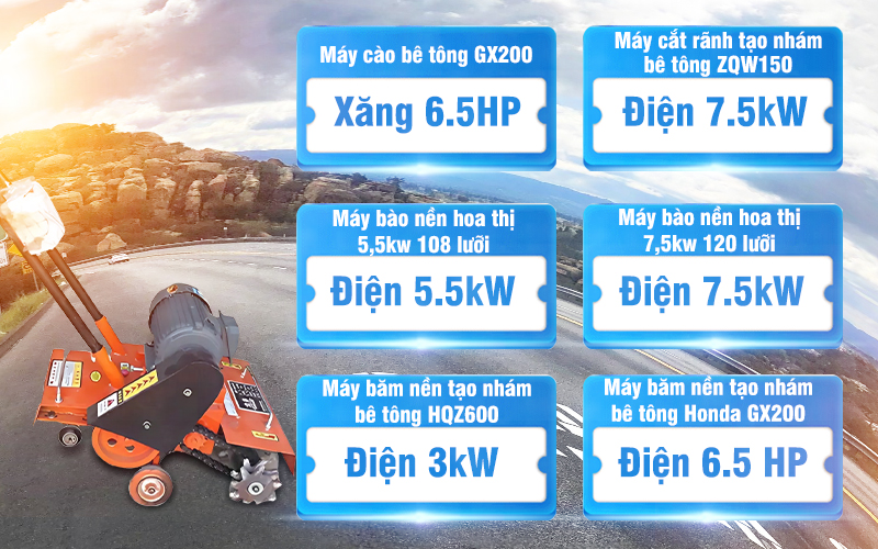 Cập nhật bảng giá máy băm nền tạo nhám