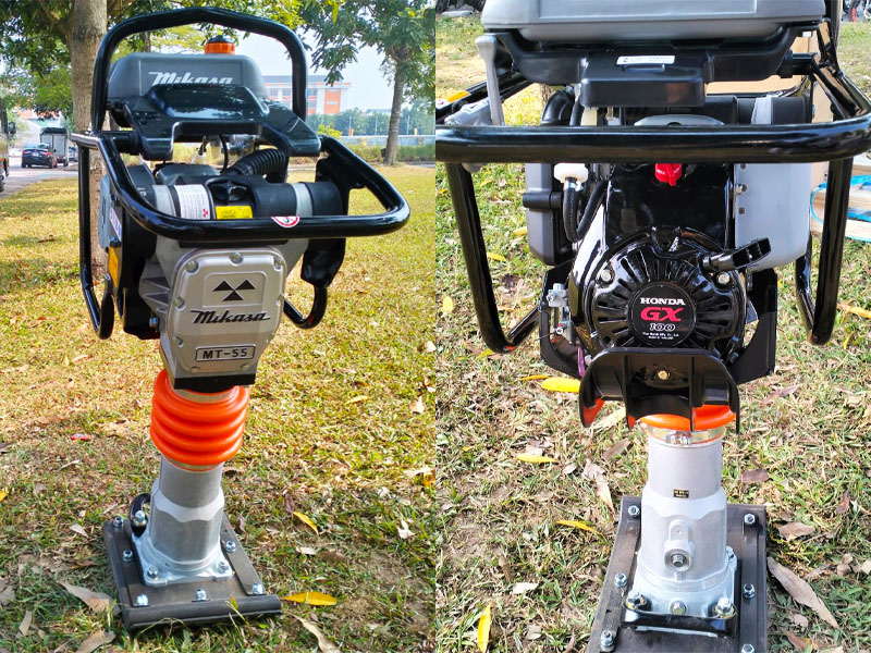 hình ảnh thực tế giao máy đầm cóc Míkasa MT-55 cho khách