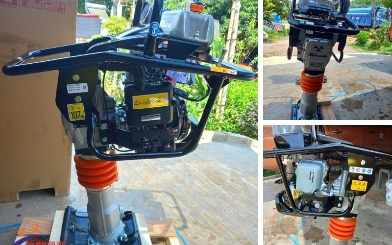 Hệ thống giảm chấn và khung bảo vệ máy đầm