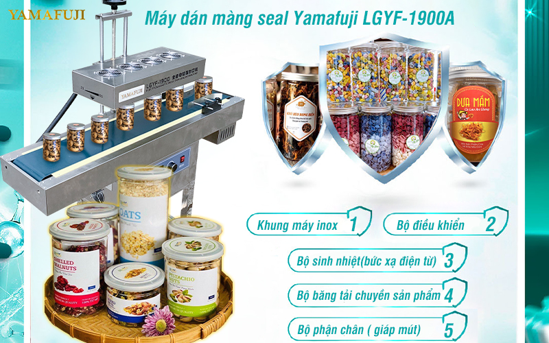 Cấu tạo máy dán màng seal Yamafuji LGYF-1900A