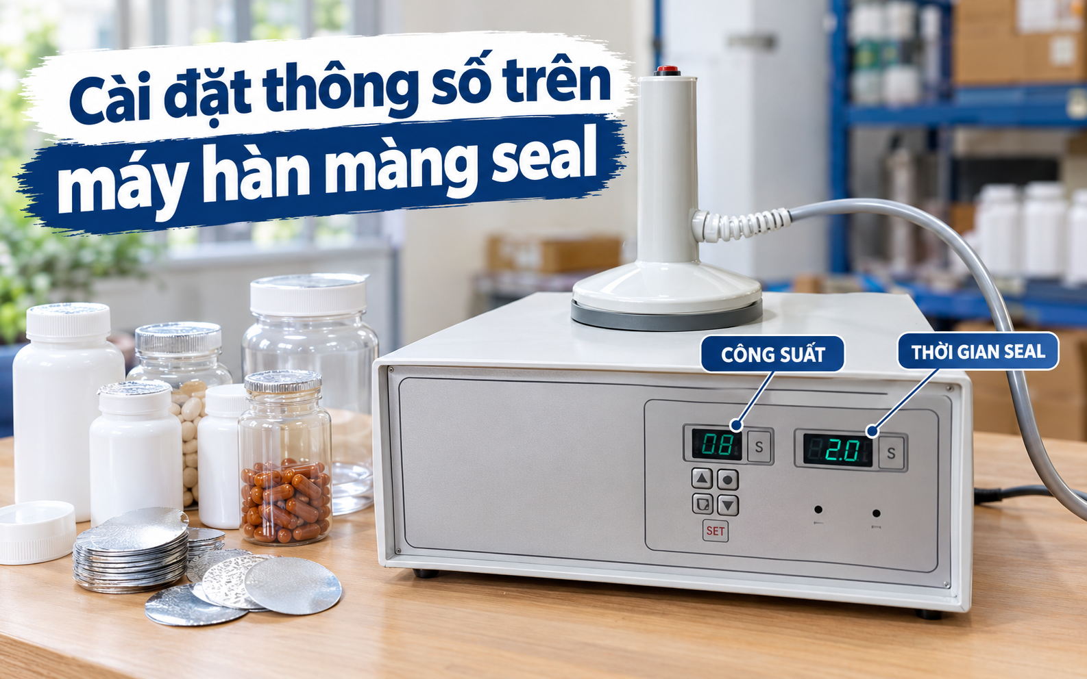 Cài đặt thông số trên máy hàn màng seal