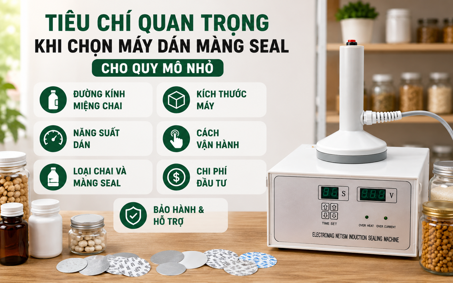 Tiêu chí quan trọng khi chọn máy dán màng seal cho quy mô nhỏ