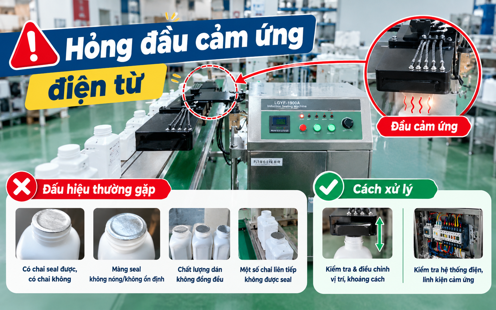  Hỏng đầu cảm ứng điện từ