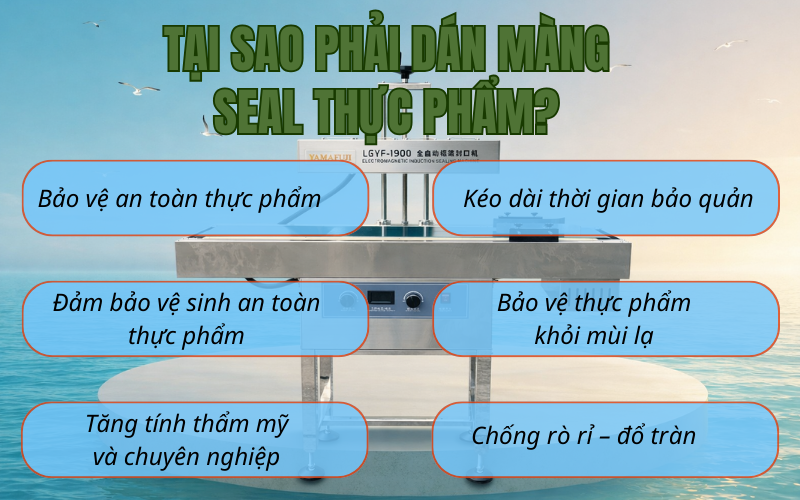 Dán màng seal thực phẩm chọn máy nào?