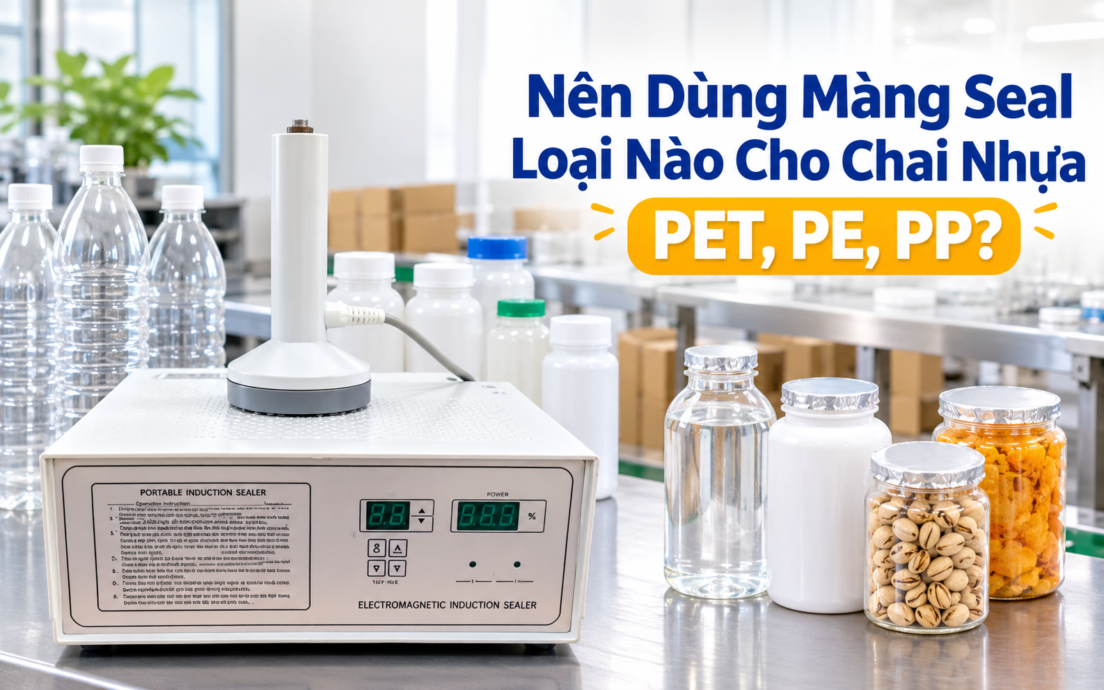 Nên Dùng Màng Seal Loại Nào Cho Chai Nhựa PET, PE, PP