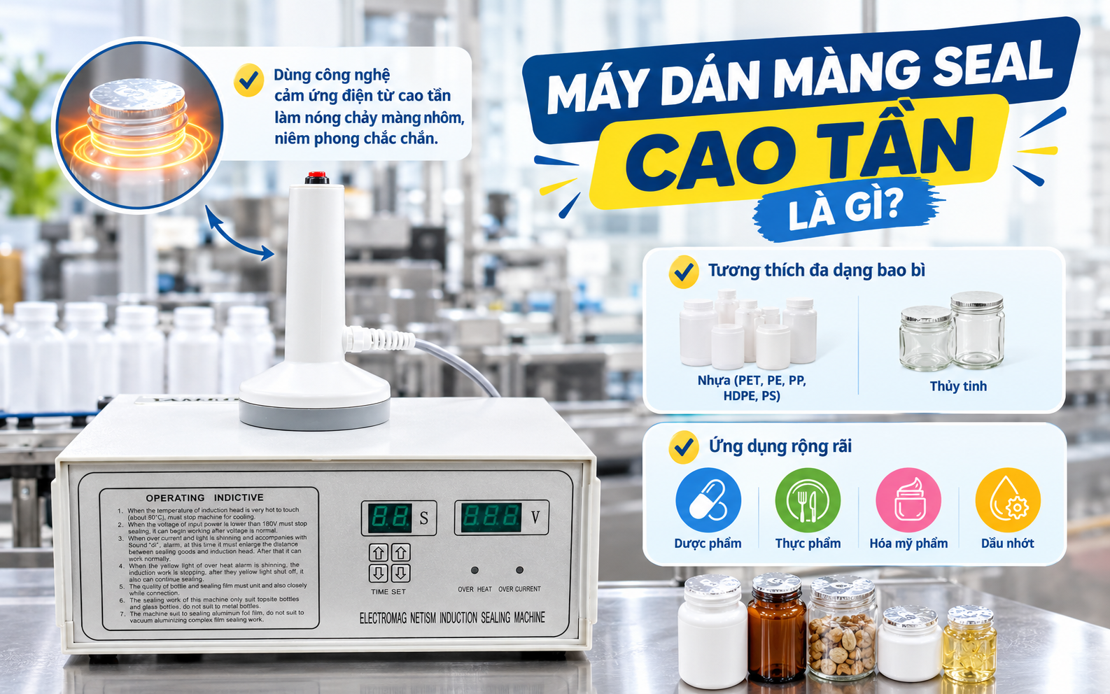 Máy dán màng seal cao tần là gì?