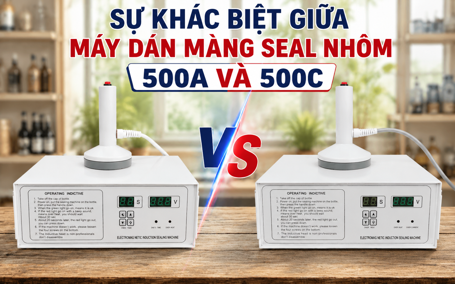 Sự khác biệt giữa máy dán màng seal nhôm 500A và 500C