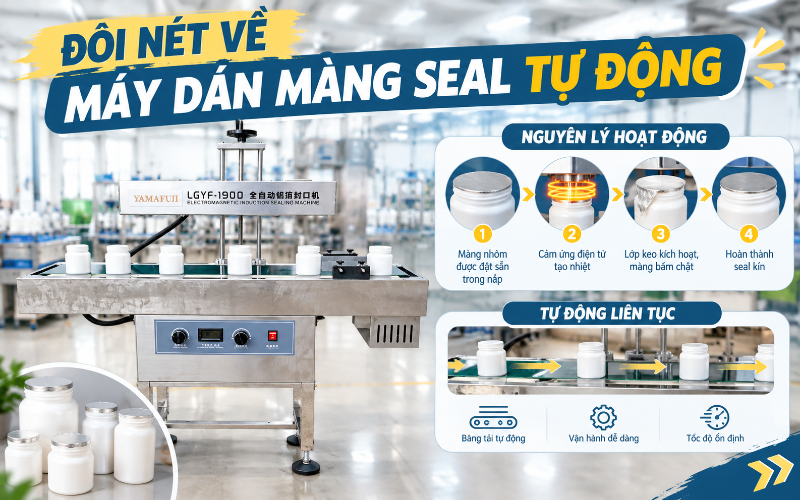 Đôi nét về máy dán màng seal tự động