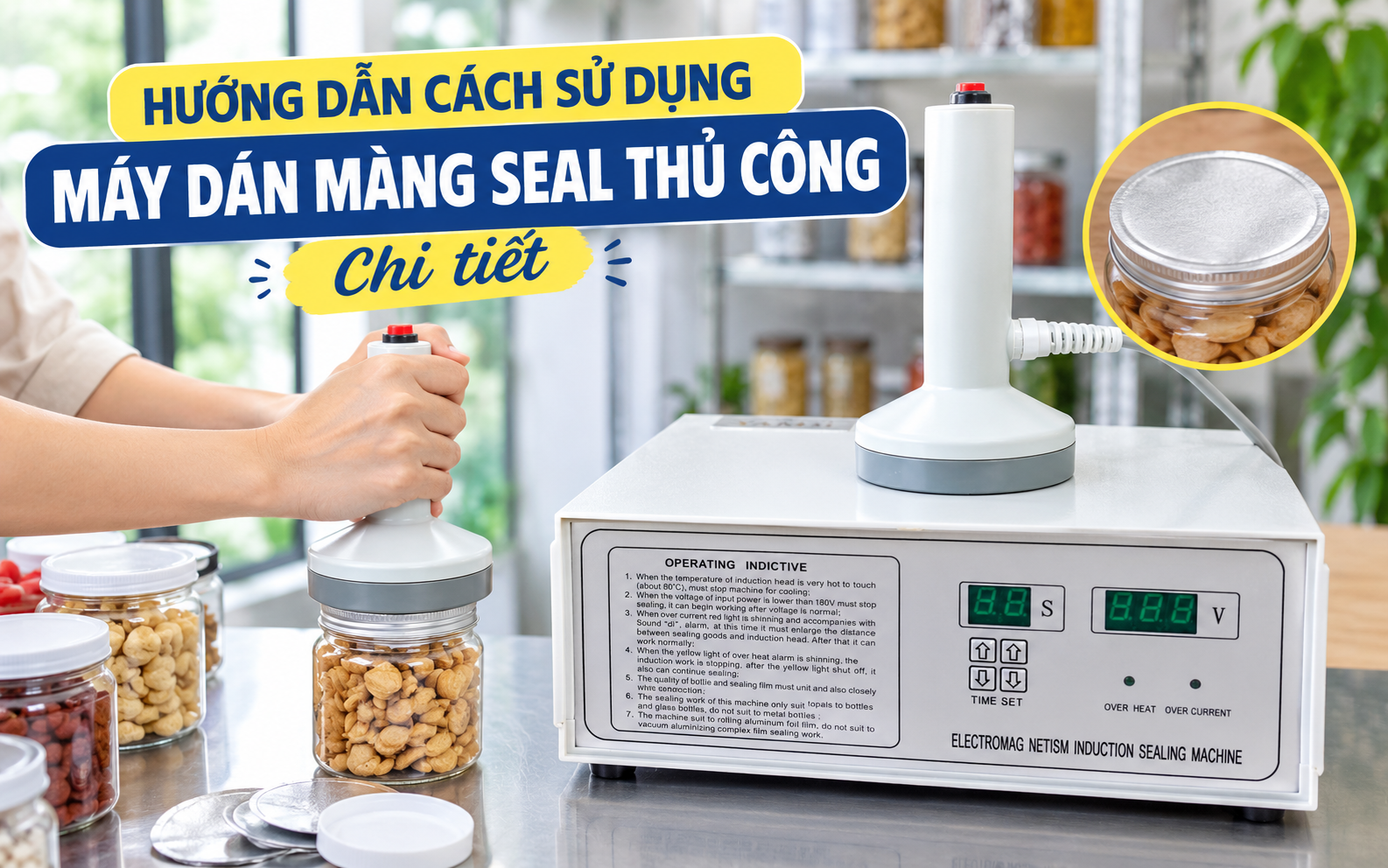 Hướng dẫn cách sử dụng máy dán màng seal thủ công 