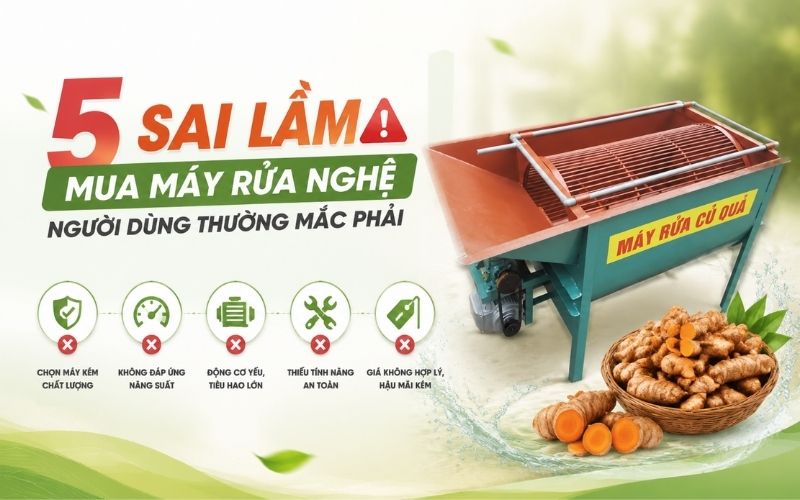 5 sai lầm mua máy rửa nghệ người dùng thường mắc phải