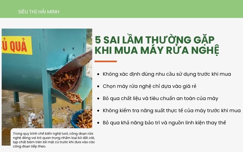 5 sai lầm thường gặp khi mua máy rửa nghệ