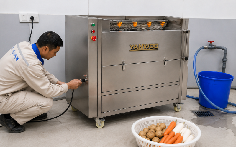 Kết nối nguồn điện và hệ thống cấp nước