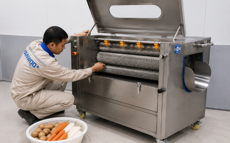 Kiểm tra buồng gọt và các bộ phận bên trong