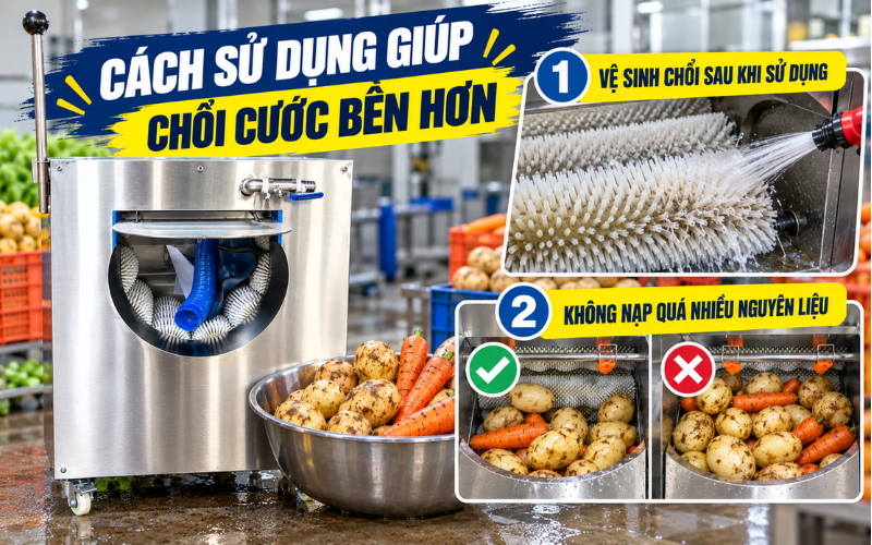 Cách sử dụng giúp chổi cước bền hơn