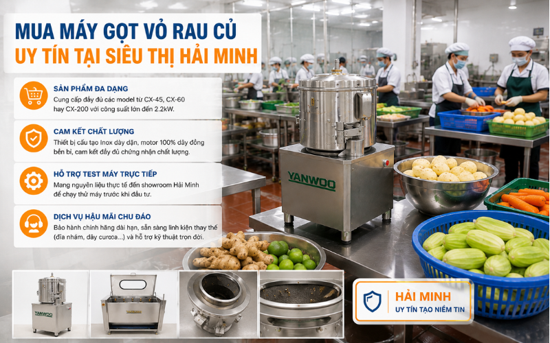Mua máy gọt vỏ rau củ uy tín tại Siêu Thị Hải Minh