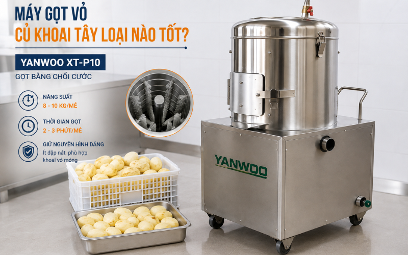 Máy gọt vỏ củ dạng chổi cước Yanwoo XT-P10